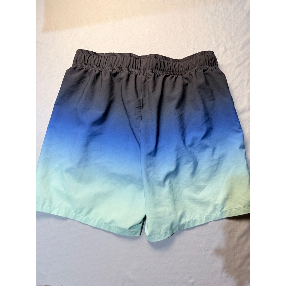 Hollister Mens Ombre Swim Trunks 4-Way Stretch Blue Gradient Board Shorts Size M - Picture 3 of 4
